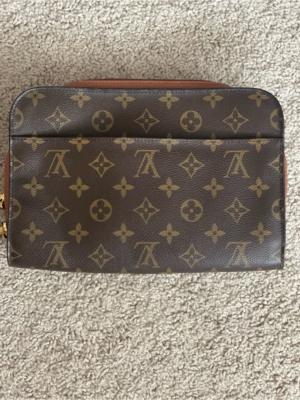 Vintage Louis Vuitton Orsay Monogram Clutch- Brown
